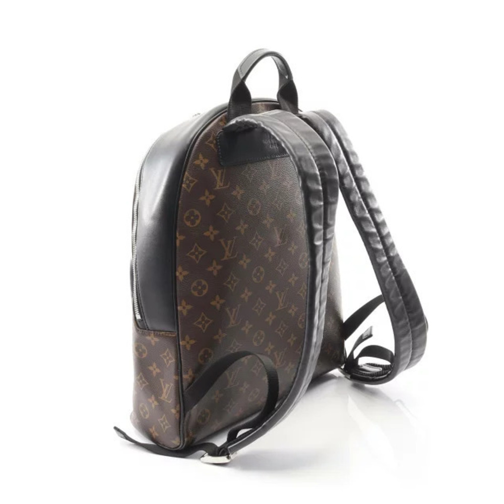 Louis Vuitton Josh NV Backpack Canvas Leather Monogram Macassar Brown Black - Picture 2 of 7